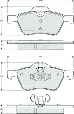 Procodis France PF1459 - Тормозные колодки, дисковые, комплект autospares.lv