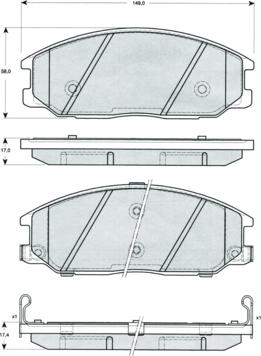 Procodis France PF1454 - Тормозные колодки, дисковые, комплект autospares.lv