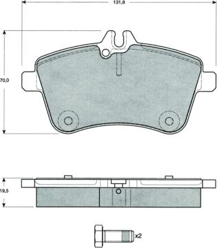 Procodis France PF1455 - Тормозные колодки, дисковые, комплект autospares.lv