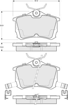 Procodis France PF1451 - Тормозные колодки, дисковые, комплект autospares.lv