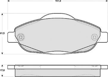 Procodis France PF1466 - Тормозные колодки, дисковые, комплект autospares.lv