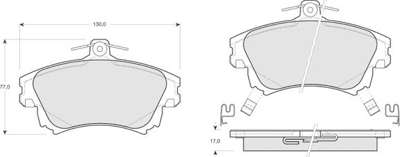 Procodis France PF1403 - Тормозные колодки, дисковые, комплект autospares.lv