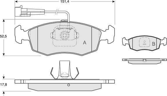 Procodis France PF1411 - Тормозные колодки, дисковые, комплект autospares.lv