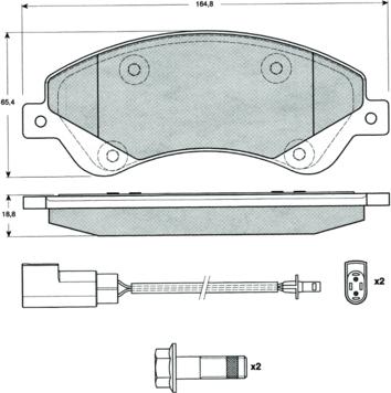 Procodis France PF1479 - Тормозные колодки, дисковые, комплект autospares.lv