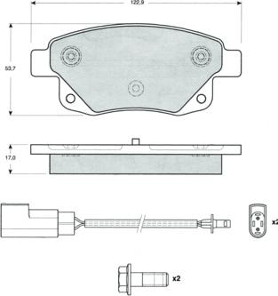 Procodis France PF1475 - Тормозные колодки, дисковые, комплект autospares.lv