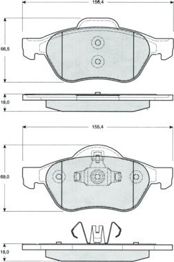 Procodis France PF1471 - Тормозные колодки, дисковые, комплект autospares.lv