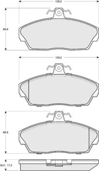 Procodis France PF1540 - Тормозные колодки, дисковые, комплект autospares.lv