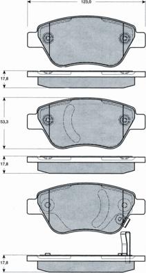 Procodis France PF1520 - Тормозные колодки, дисковые, комплект autospares.lv