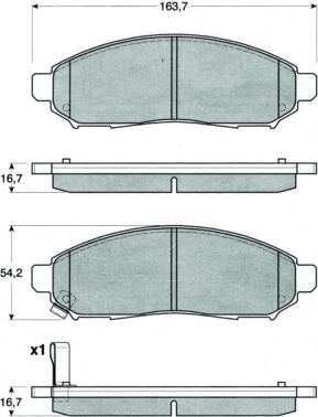 Procodis France PF1528 - Тормозные колодки, дисковые, комплект autospares.lv