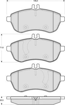 Procodis France PF1602 - Тормозные колодки, дисковые, комплект autospares.lv