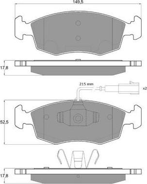 Procodis France PF1688 - Тормозные колодки, дисковые, комплект autospares.lv