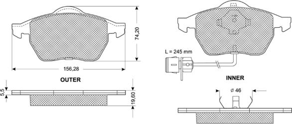 Procodis France PF10941 - Тормозные колодки, дисковые, комплект autospares.lv