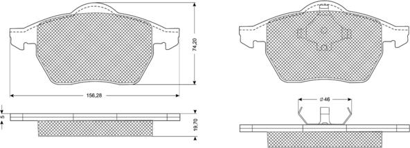 Procodis France PF1094 - Тормозные колодки, дисковые, комплект autospares.lv