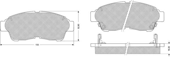 Procodis France PF1096 - Тормозные колодки, дисковые, комплект autospares.lv