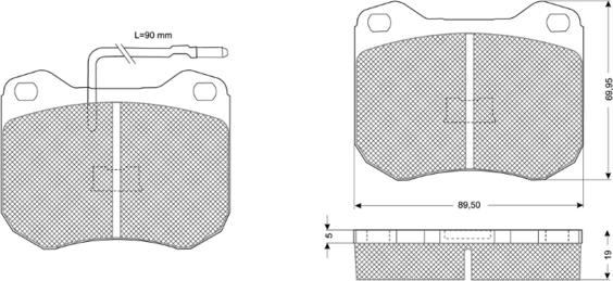 Procodis France PF1042 - Тормозные колодки, дисковые, комплект autospares.lv