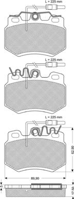 Procodis France PF10551 - Тормозные колодки, дисковые, комплект autospares.lv