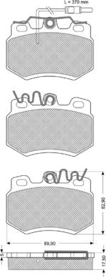 Procodis France PF1055 - Тормозные колодки, дисковые, комплект autospares.lv