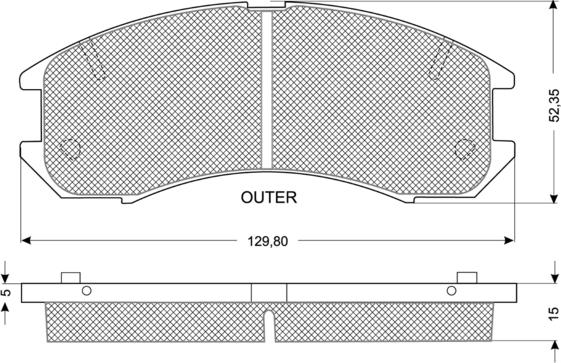 Procodis France PF10561 - Тормозные колодки, дисковые, комплект autospares.lv