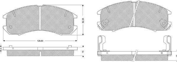 Procodis France PF1056 - Тормозные колодки, дисковые, комплект autospares.lv