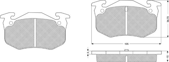 Procodis France PF10501 - Тормозные колодки, дисковые, комплект autospares.lv