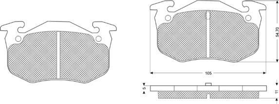 Procodis France PF10502 - Тормозные колодки, дисковые, комплект autospares.lv