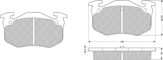 Procodis France PF1050 - Тормозные колодки, дисковые, комплект autospares.lv