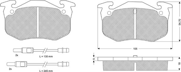 Procodis France PF10511 - Тормозные колодки, дисковые, комплект autospares.lv