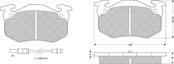 Procodis France PF10512 - Тормозные колодки, дисковые, комплект autospares.lv