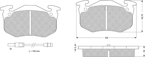 Procodis France PF1051 - Тормозные колодки, дисковые, комплект autospares.lv