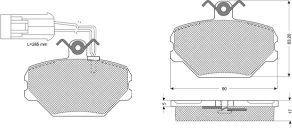 Procodis France PF1061 - Тормозные колодки, дисковые, комплект autospares.lv