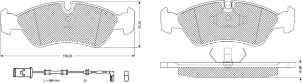 Procodis France PF10682 - Тормозные колодки, дисковые, комплект autospares.lv