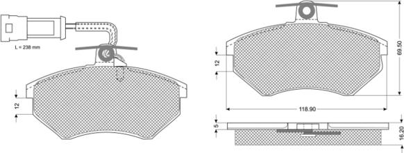 Procodis France PF10631 - Тормозные колодки, дисковые, комплект autospares.lv