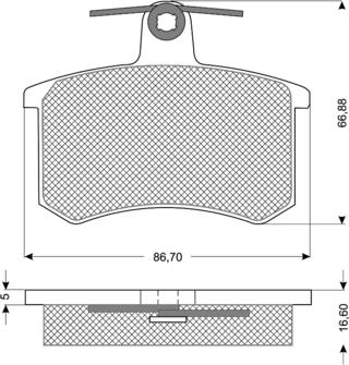 Procodis France PF1062 - Тормозные колодки, дисковые, комплект autospares.lv