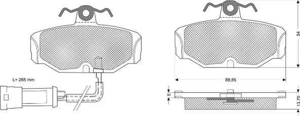 Procodis France PF10671 - Тормозные колодки, дисковые, комплект autospares.lv