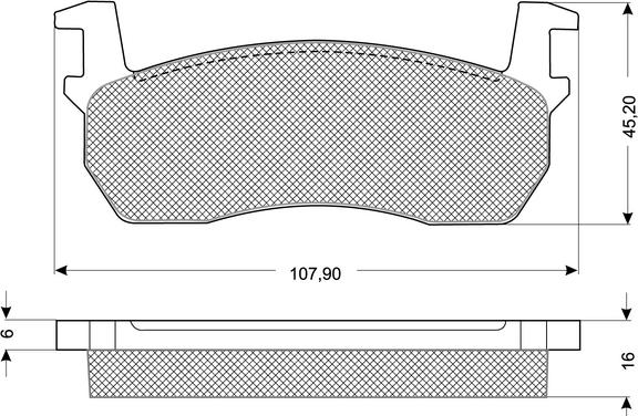 Procodis France PF1087 - Тормозные колодки, дисковые, комплект autospares.lv