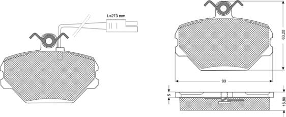 Procodis France PF10391 - Тормозные колодки, дисковые, комплект autospares.lv