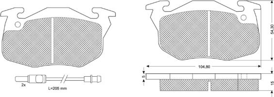 Procodis France PF10342 - Тормозные колодки, дисковые, комплект autospares.lv