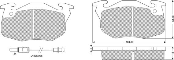 Procodis France PF1034 - Тормозные колодки, дисковые, комплект autospares.lv