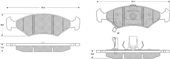 Procodis France PF1029 - Тормозные колодки, дисковые, комплект autospares.lv