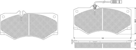 Procodis France PF10201 - Тормозные колодки, дисковые, комплект autospares.lv