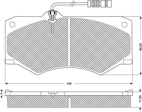 Procodis France PF10202 - Тормозные колодки, дисковые, комплект autospares.lv