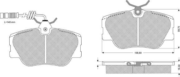 Procodis France PF10211 - Тормозные колодки, дисковые, комплект autospares.lv