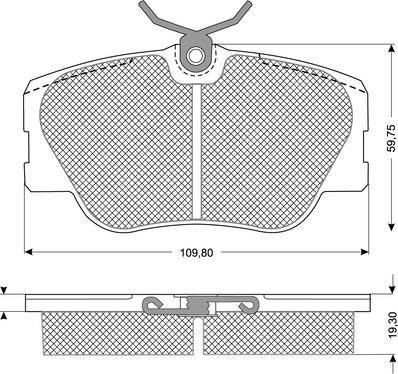 Procodis France PF1021 - Тормозные колодки, дисковые, комплект autospares.lv