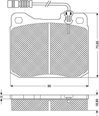 Procodis France PF10225 - Тормозные колодки, дисковые, комплект autospares.lv