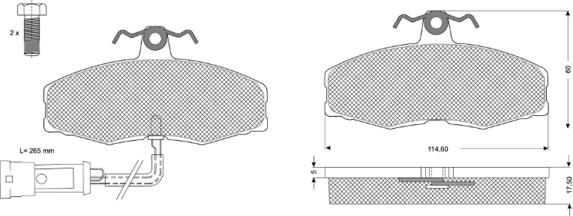 Procodis France PF10271 - Тормозные колодки, дисковые, комплект autospares.lv