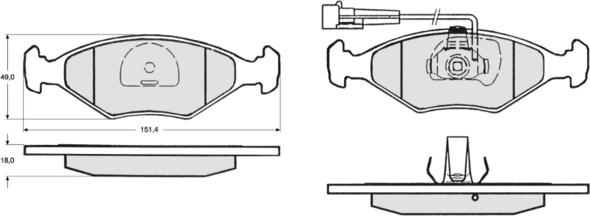 Procodis France PF10794 - Тормозные колодки, дисковые, комплект autospares.lv