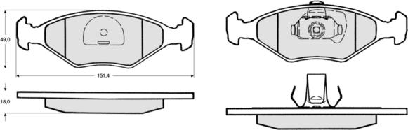 Procodis France PF10793 - Тормозные колодки, дисковые, комплект autospares.lv