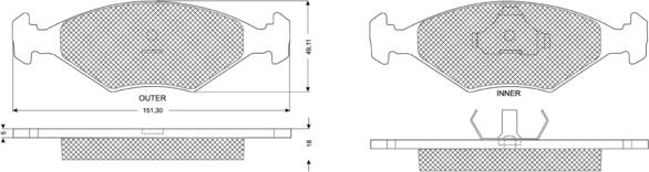 Procodis France PF1079 - Тормозные колодки, дисковые, комплект autospares.lv