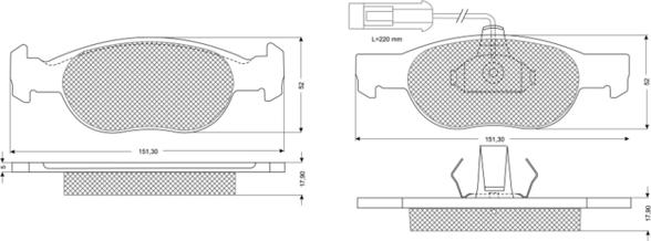 Procodis France PF10711 - Тормозные колодки, дисковые, комплект autospares.lv