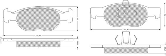 Procodis France PF1071 - Тормозные колодки, дисковые, комплект autospares.lv